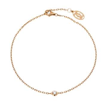 Pre Owned Cartier Diamants Légers De Cartier Diamond 18K Rose Gold Bracelet SM