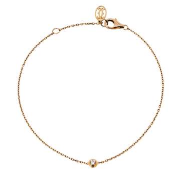 Pre Owned Cartier Diamants Legers 18K Rose Gold Bracelet XS