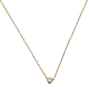 Pre Owned Cartier Diamants Legers 18K Rose Gold Necklace SM