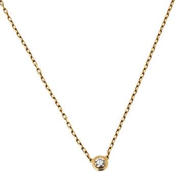 Pre Owned Cartier Diamants Legers 18K Yellow Gold Necklace SM