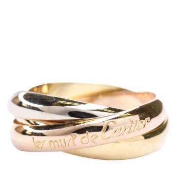 Pre Owned Cartier Trinity 18K Yellow, Rose, White Gold Ring Size EU 52