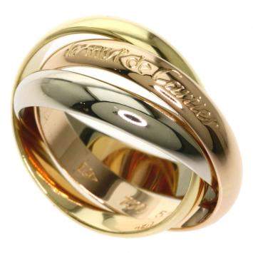Pre Owned Cartier Les Must De Cartier Trinity 18K Yellow, Rose, White Gold Ring Size EU 52