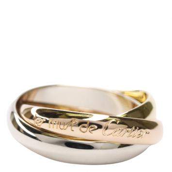 Pre Owned Cartier Les Must De Cartier Trinity 18K Yellow, Rose, White Gold Ring Size EU 51
