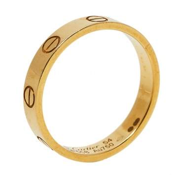 Pre Owned Cartier Love 18K Yellow Gold Wedding Band Ring Size 54