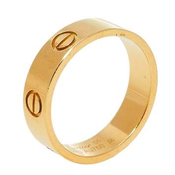 Pre Owned Cartier Love 18K Yellow Gold Wedding Band Ring Size 55