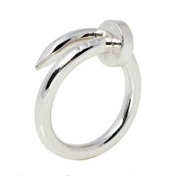 Pre Owned Cartier Juste un Clou 18K White Gold Ring Size 51