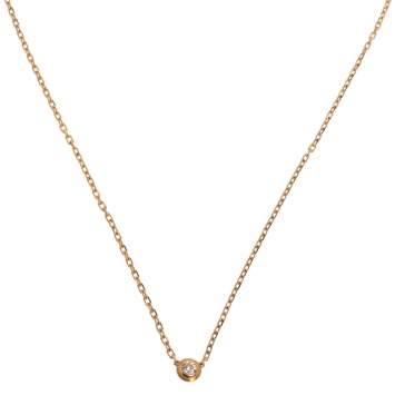 Pre Owned Cartier Diamants Légers De Cartier Diamond 18k Yellow Gold Necklace SM