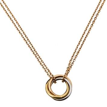 Pre Owned Cartier Trinity 18K Three Tone Gold Necklace
