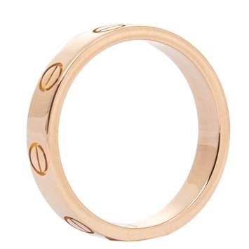 Pre Owned Cartier Love 18K Rose Gold Wedding Band Ring Size 50