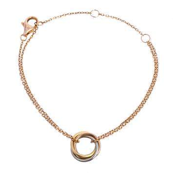 Pre Owned Cartier Trinity 18K Three Tone Gold Adjustable Bracelet