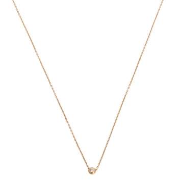 Pre Owned Cartier Diamants Légers Diamond 18K Yellow Gold Necklace XS