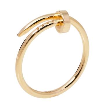 Pre Owned Cartier Juste un Clou 18K Yellow Gold Ring Size EU 59