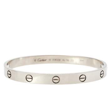 Pre Owned Cartier Love 18K White Gold Cuff Bracelet 18