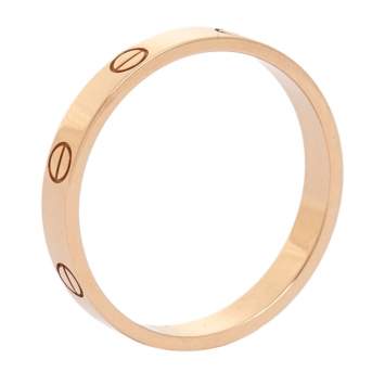 Pre Owned Cartier Love 18K Rose Gold Narrow Wedding Band Ring Size 63