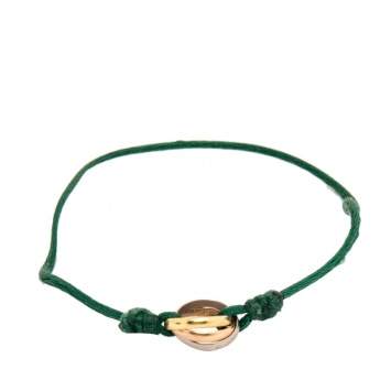 Pre Owned Cartier Trinity 18K Three Tone Gold Adjustable Cord Bracelet