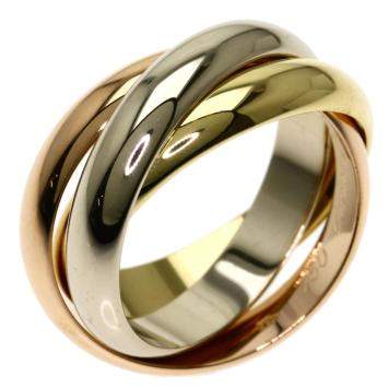 Pre Owned Cartier Trinity 18K Yellow, Rose, White Gold Ring Size EU 52