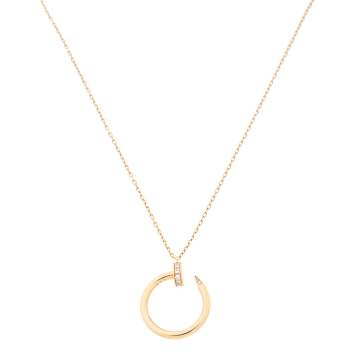 Pre Owned Cartier Juste un Clou Diamond 18K Yellow Gold Pendant Necklace