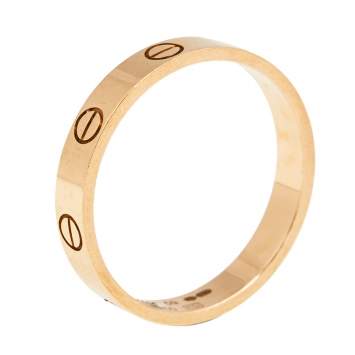 Pre Owned Cartier Love 18K Rose Gold Narrow Wedding Band 59
