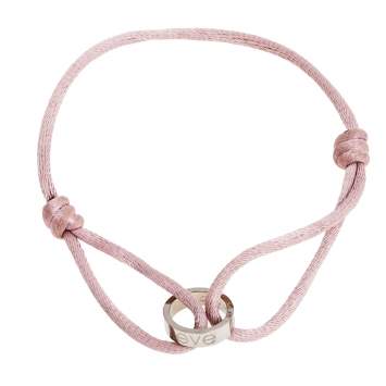 Pre Owned Cartier Love Charity 18K White Gold Adjustable Cord Bracelet