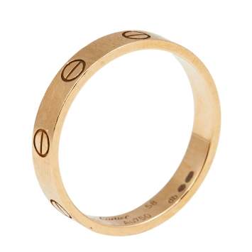 Pre Owned Cartier Love 18K Yellow Gold Narrow Wedding Band 58