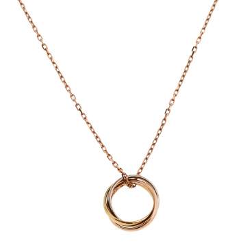 Pre Owned Cartier Trinity de Cartier 18K Three Tone Gold Pendant Necklace