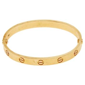 Pre Owned Cartier Love 18K Yellow Gold Bracelet 16
