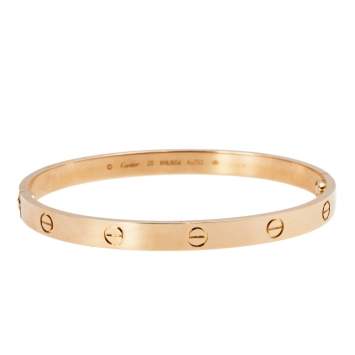 Pre Owned Cartier Love 18k Rose Gold Cuff Bracelet 20
