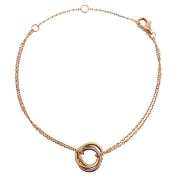 Pre Owned Cartier Trinity 18k Three Tone Gold Bracelet 