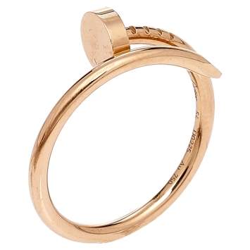 Pre Owned Cartier Juste un Clou 18k Rose Gold SM Ring Size 54