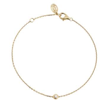 Pre Owned Cartier Diamants Legers Diamond 18K Yellow Gold Bracelet XS
