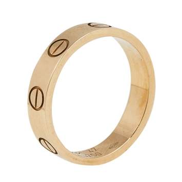 Pre Owned Cartier Love 18K Rose Gold Wedding Band Ring Size 47