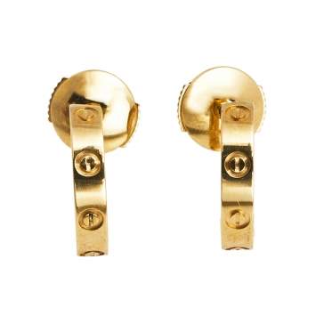 Pre Owned Cartier Love 18K Yellow Gold Earrings