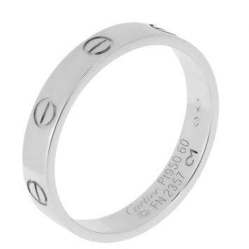 Pre Owned Cartier Love Wedding Band Platinum Ring EU 60