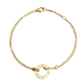 Pre Owned Cartier Love Diamond 18K Yellow Gold Bracelet