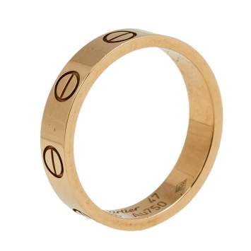 Pre Owned Cartier Love 18K Rose Gold Wedding Band Ring Size 47