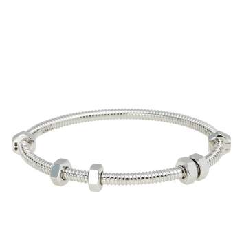 Pre Owned Cartier Ecrou De Cartier 18K White Gold Bracelet 15