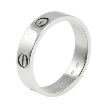 Pre Owned Cartier Love Platinum Band Ring Size 63
