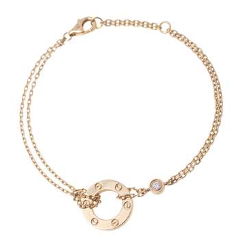 Pre Owned Cartier Love Diamond 18K Yellow Gold Bracelet