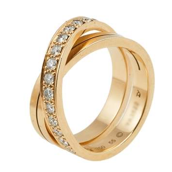 Pre Owned Cartier Etincelle De Cartier Diamond 18K Rose Gold Ring 55