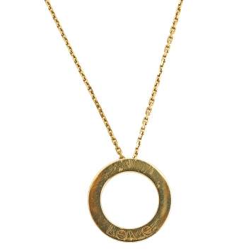 Pre Owned Cartier Love 18k Yellow Gold Pendant Necklace