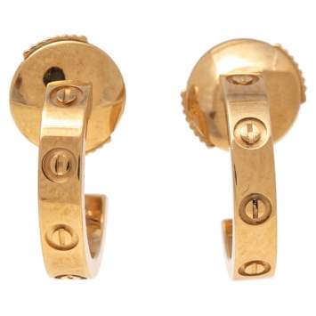 Pre Owned Cartier Love 18K Yellow Gold Earrings