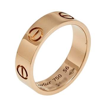 Pre Owned Cartier Love 18K Rose Gold Ring EU 56