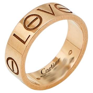 Pre Owned Cartier Love 18K Rose Gold Ring Size 49