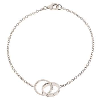 Pre Owned Cartier Love Interlocking 18K White Gold Bracelet