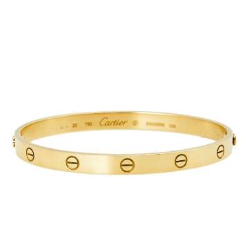 Pre Owned Cartier Love 18k Yellow Gold Bracelet 20