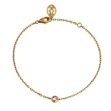 Pre Owned Cartier Saphirs Légers De Cartier Pink Sapphire 18K Rose Gold Bracelet