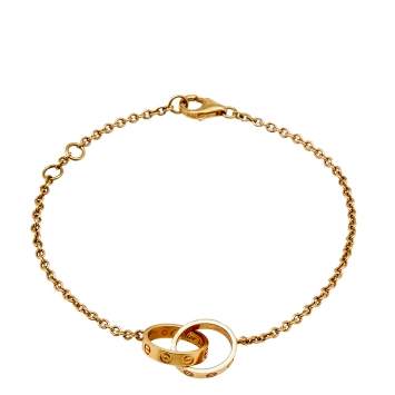 Pre Owned Cartier Love Interlocking 18k Yellow Gold Bracelet