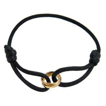 Pre Owned Cartier Trinity de Cartier 18k Three Tone Gold Adjustable Cord Bracelet