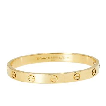 Pre Owned Cartier Love 18k Yellow Gold Bracelet 16
