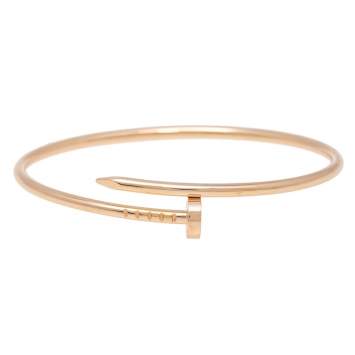 Pre Owned Cartier Juste Un Clou 18k Rose Gold Small Model Bracelet 16
